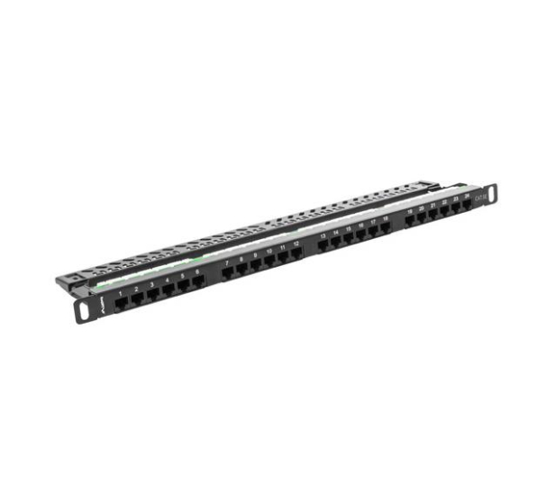 Lanberg Patchpanel 24p 19" 0,5U UTP 5e organizer (czarny) - 457232 - zdjęcie 2